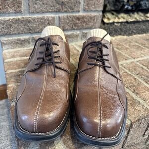 Belvedere Mens Brown Pebbled Leather Tied Shoe sz 9.5 EE